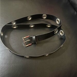 Michael Kors Black Belt with Silver Details